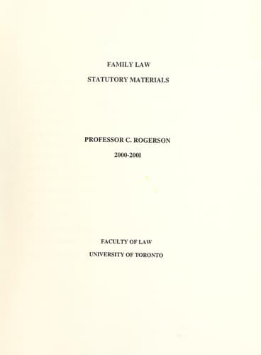 Tapa de Family law