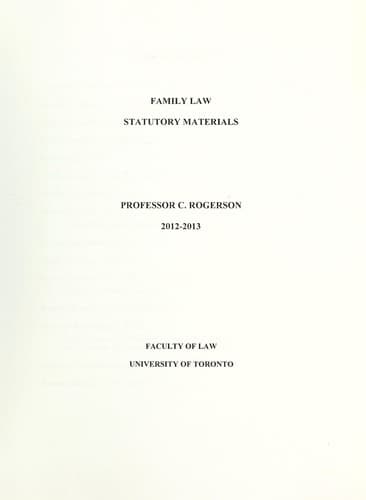 Tapa de Family law