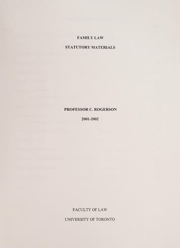 Tapa de Family law