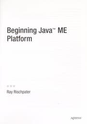 Tapa de Beginning Java ME platform