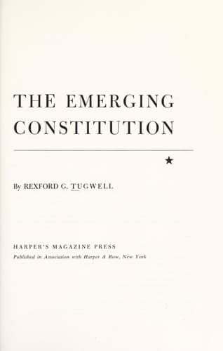 Tapa de The emerging Constitution