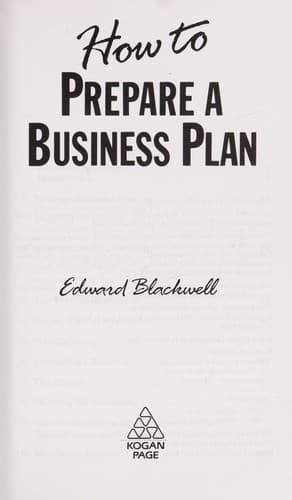 Tapa de How to prepare a business plan