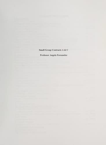 Tapa de Small group contracts A & C