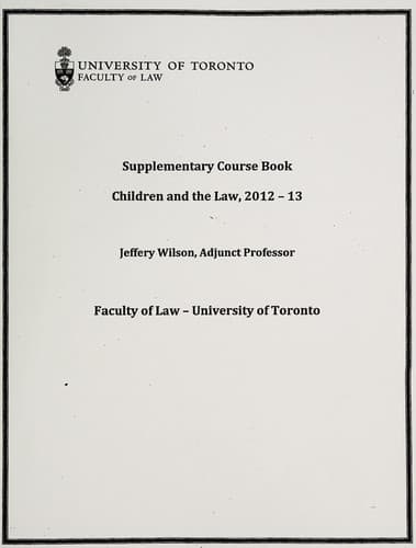 Tapa de Children and the law