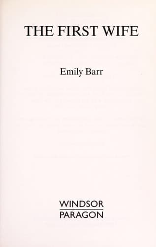 Tapa de The first wife