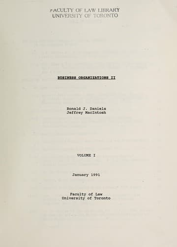 Tapa de Business organizations II