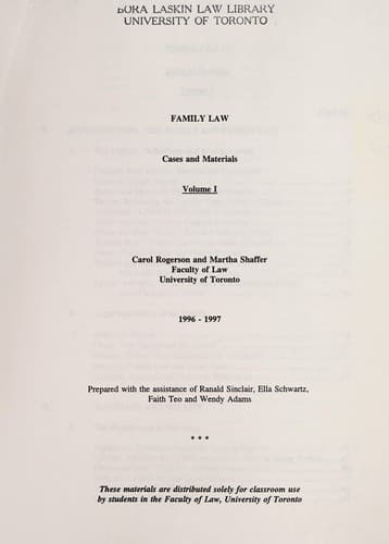 Tapa de Family law