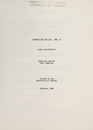 Tapa de Legal institutions