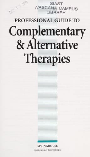 Tapa de Professional guide to complementary & alternative therapies