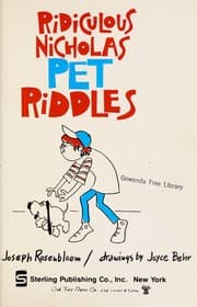 Tapa de Ridiculous Nicholas pet riddles