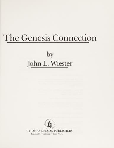 Tapa de The Genesis connection