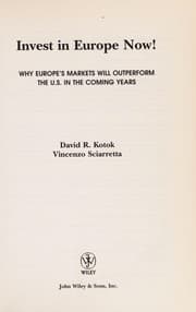 Tapa de Invest in Europe now!