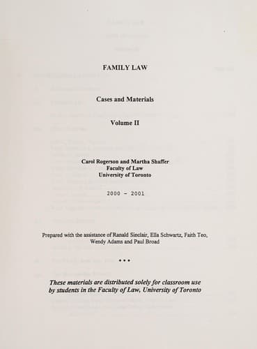 Tapa de Family law