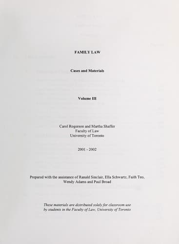 Tapa de Family law