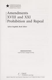 Tapa de Amendments XVIII and XXI