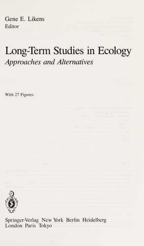 Tapa de Long-term studies in ecology