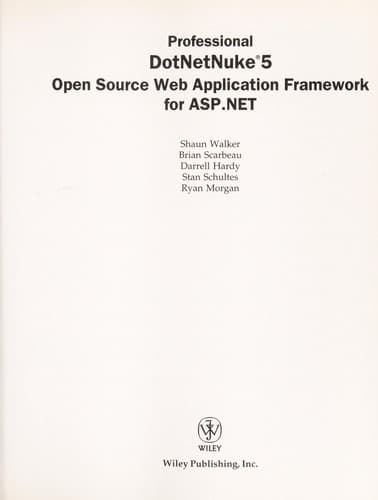 Tapa de Professional DotNetNuke 5