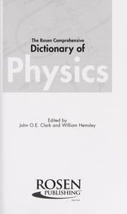 Tapa de The Rosen comprehensive dictionary of physics
