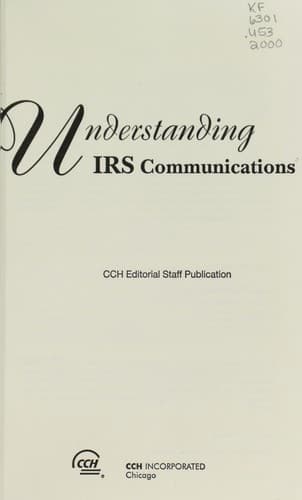 Tapa de Understanding IRS communications