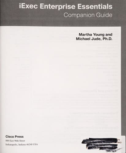 Tapa de IEXEC enterprise essentials companion guide