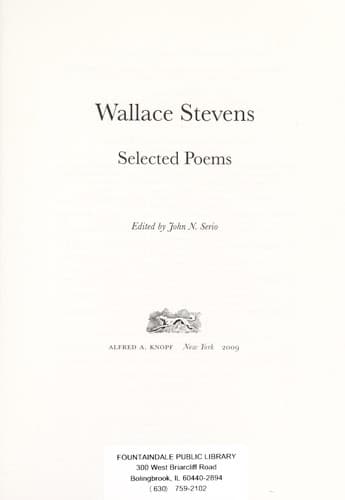 Tapa de Selected poems