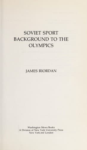 Tapa de Soviet sport background to the Olympics