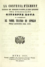 Tapa de La contessa d'Egmont