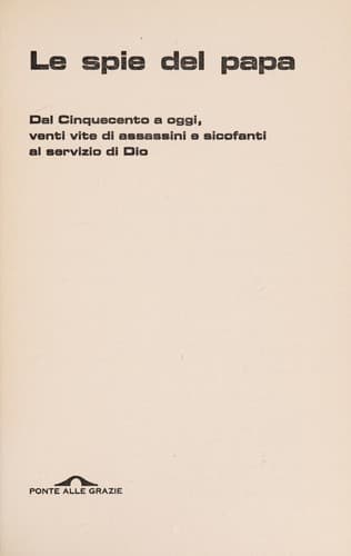 Tapa de Le spie del papa