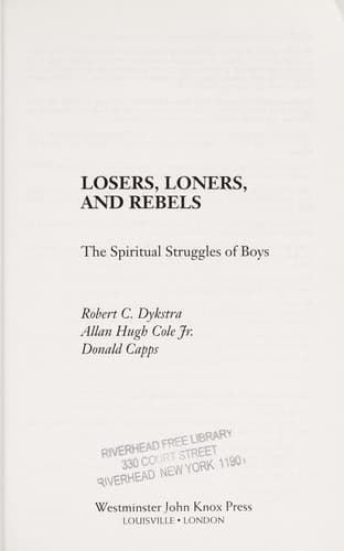 Tapa de Losers, loners, and rebels