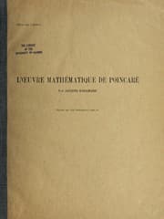 Tapa de L'œuvre mathématique de Poincaré