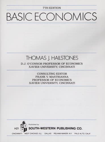 Tapa de Basic economics