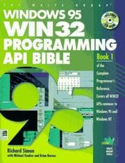 Tapa de Windows 95 WIN 32 programming API bible