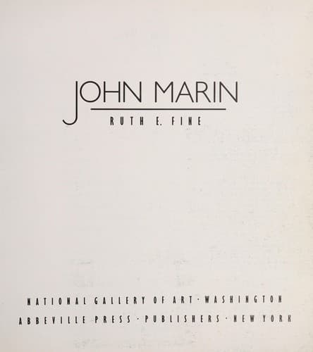 Tapa de John Marin