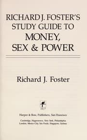 Tapa de Richard J. Foster's study guide to Money, sex & power