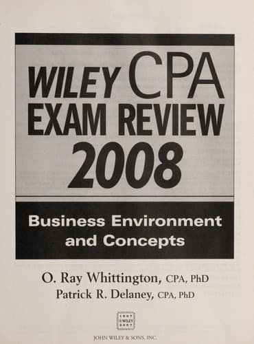 Tapa de Wiley CPA exam review 2008