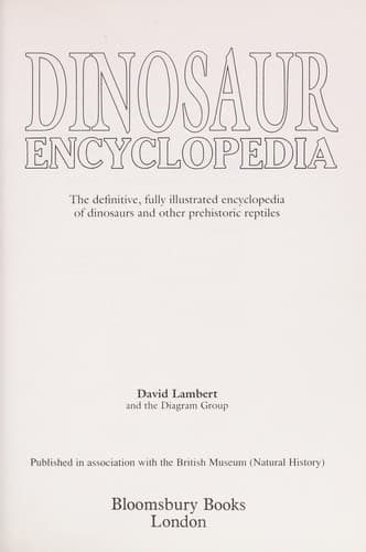 Tapa de Dinosaur encyclopedia