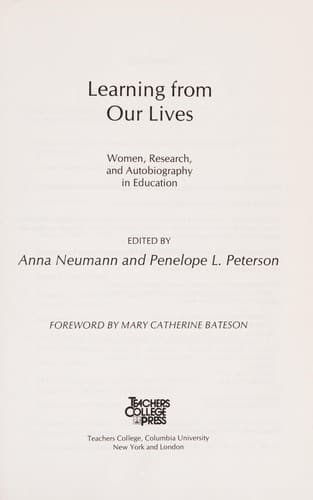 Tapa de Learning from our lives