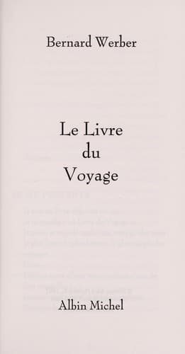 Tapa de Le livre du voyage =