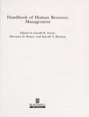 Tapa de Handbook of human resource management