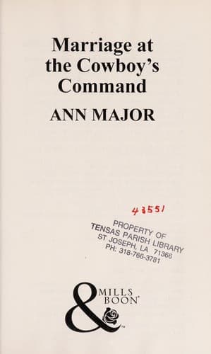 Tapa de Marriage at the Cowboy's Command