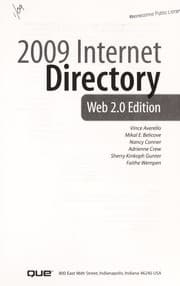 Tapa de 2009 Internet directory