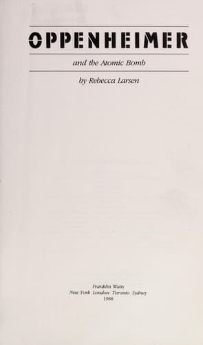 Tapa de Oppenheimer and the atomic bomb