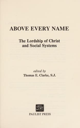 Tapa de Above every name
