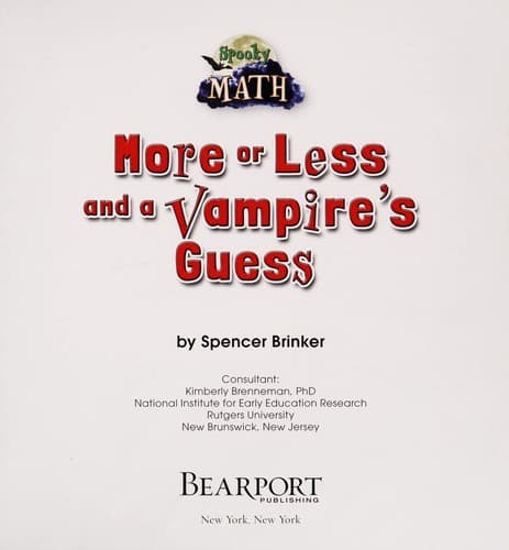 Tapa de More or less and a vampire's guess