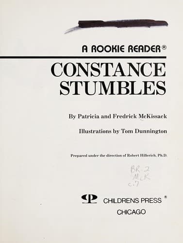Tapa de Constance Stumbles