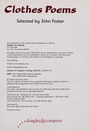 Tapa de Clothes poems & weather poems