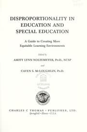 Tapa de Disproportionality in education and special education