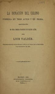 Tapa de La donación del colono
