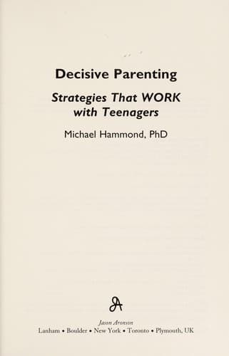 Tapa de Decisive parenting