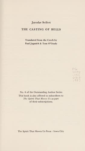 Tapa de The casting of bells